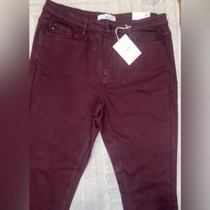 Kan Can Jeans- 2X- Burgundy